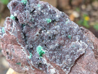 Natural Drusy Ball Malachite On Dolomite Matrix Specimens x 2 From Mindingi Mine, Kambove, Congo