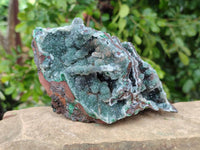 Natural Drusy Ball Malachite On Dolomite Matrix Specimens x 2 From Mindingi Mine, Kambove, Congo