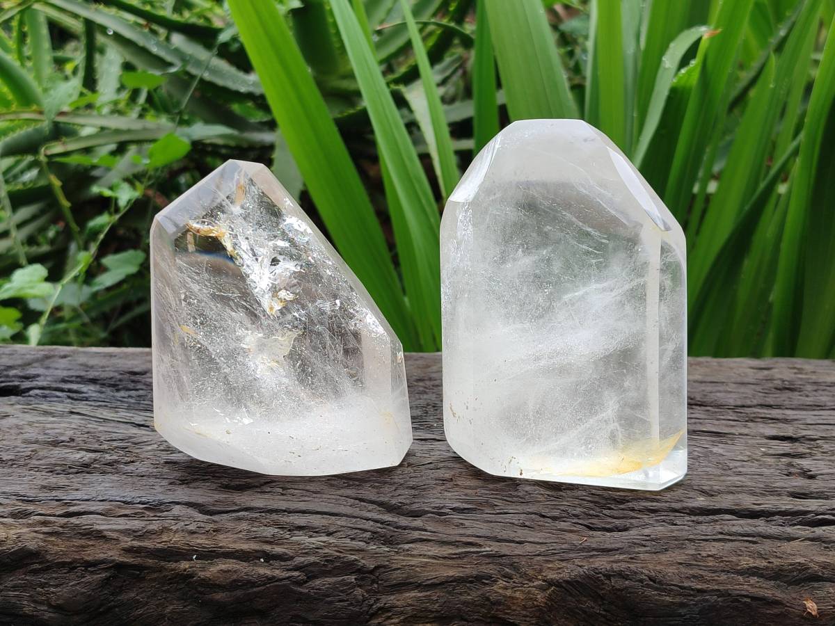 Polished Labradorite Standing Free Forms x 2 From Tulear, Madagascar - Toprock Gemstones and Minerals 