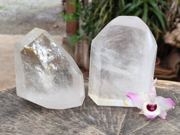 Polished Labradorite Standing Free Forms x 2 From Tulear, Madagascar