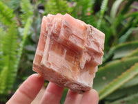 Natural Sunset Orange Calcite Specimens x 4 From Spitzkop, Namibia