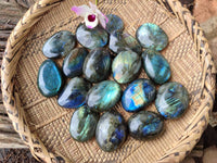 Polished Labradorite Galets x 20 From Tulear, Madagascar