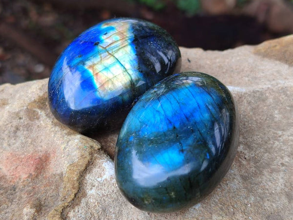 Polished Labradorite Galets x 20 From Tulear, Madagascar