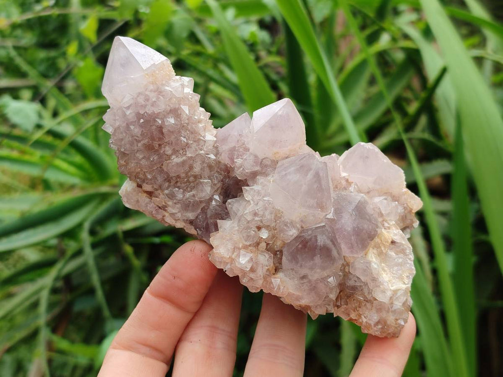 Natural Amethyst Spirit Quartz Clusters x 3 From Boekenhouthoek, South Africa - Toprock Gemstones and Minerals 
