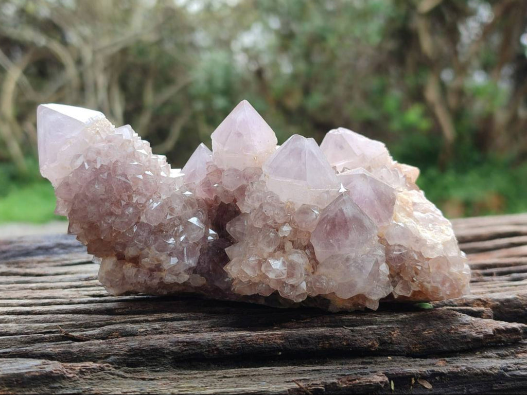 Natural Amethyst Spirit Quartz Clusters x 3 From Boekenhouthoek, South Africa - Toprock Gemstones and Minerals 