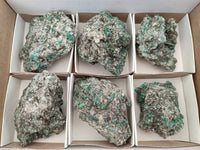 Natural Emerald Mica 'Mutokolite' Cobbed Specimens x 6 From Mutoko, Zimbabwe