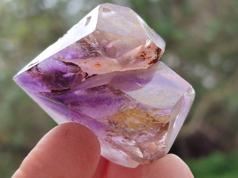 Polished Window Amethyst Crystals x 12 From Akansobe, Madagascar - Toprock Gemstones and Minerals 