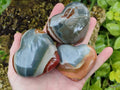 Polished Polychrome Jasper Hearts x 12 From NW Coast, Madagascar - Toprock Gemstones and Minerals 
