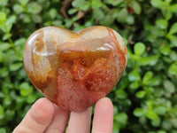Polished Polychrome Jasper Hearts x 12 From NW Coast, Madagascar