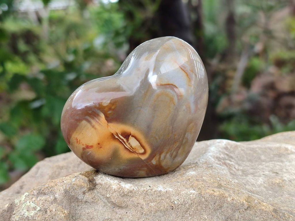Polished Polychrome Jasper Hearts x 12 From NW Coast, Madagascar - Toprock Gemstones and Minerals 