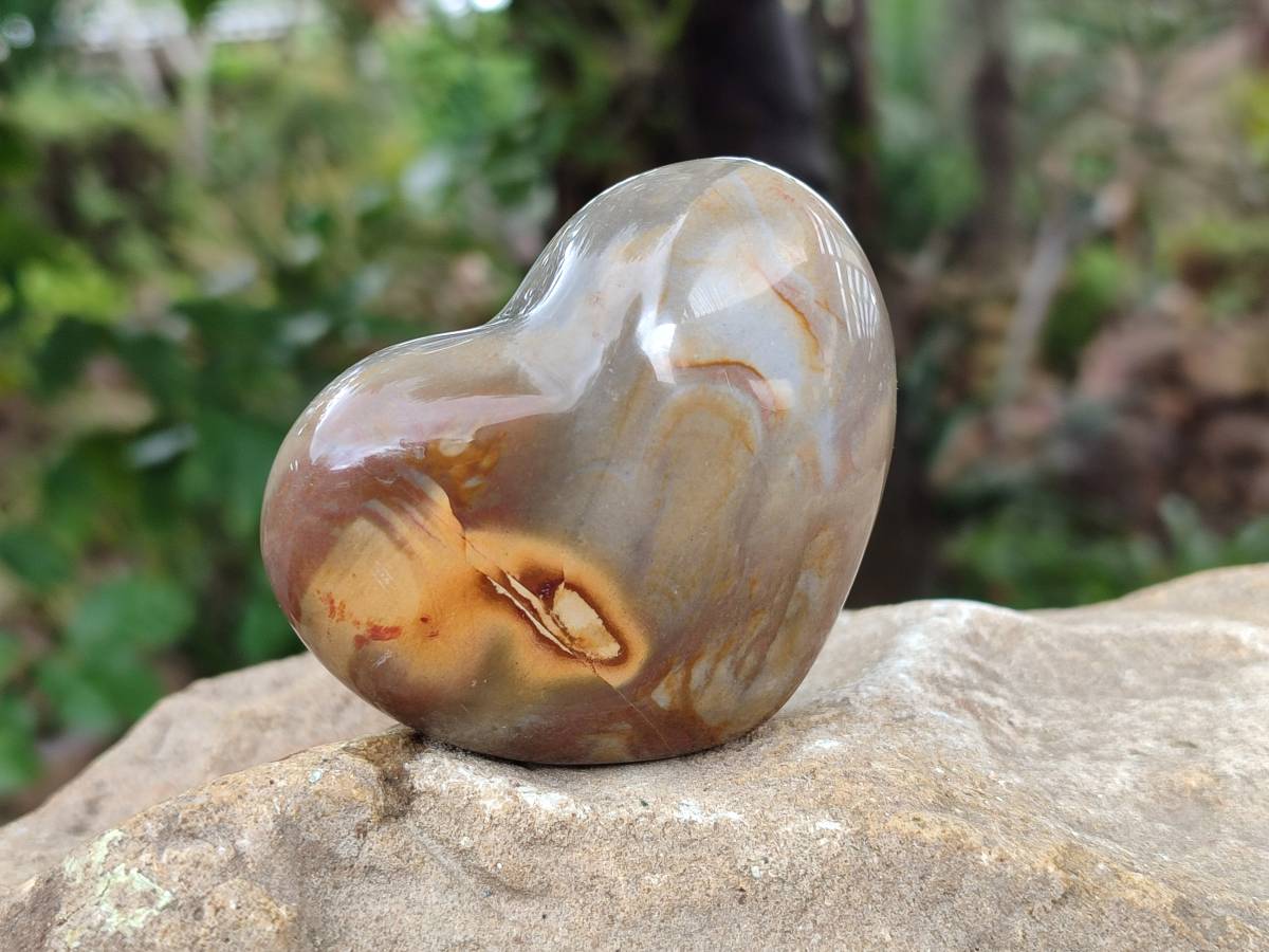 Polished Polychrome Jasper Hearts x 12 From NW Coast, Madagascar - Toprock Gemstones and Minerals 