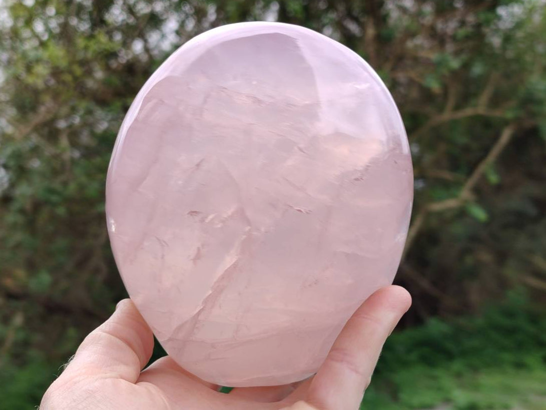 Polished Gemmy Rose Quartz Standing Free Form x 1 From Madagascar - Toprock Gemstones and Minerals 