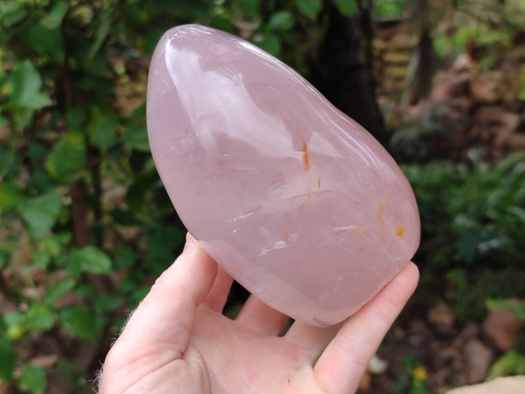 Polished Gemmy Rose Quartz Standing Free Form x 1 From Madagascar - Toprock Gemstones and Minerals 