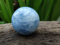 Polished Blue Calcite Spheres x 4 From Madagascar