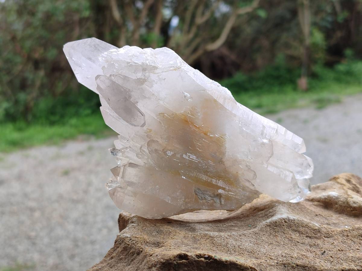 Natural Quartz Crystal Clusters x 4 From Madagascar - Toprock Gemstones and Minerals 