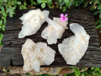 Natural Quartz Crystal Clusters x 4 From Madagascar - Toprock Gemstones and Minerals 