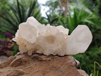 Natural Quartz Crystal Clusters x 4 From Madagascar