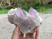 Natural Jacaranda Amethyst Quartz Clusters x 2 From Mumbwa, Zambia