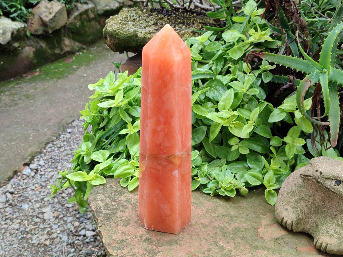 Polished Orange Twist Calcite Standing Tower x 1 From Maevantanana, Madagascar - Toprock Gemstones and Minerals 