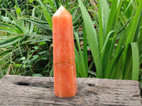 Polished Orange Twist Calcite Standing Tower x 1 From Maevantanana, Madagascar