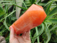 Polished Orange Twist Calcite Standing Tower x 1 From Maevantanana, Madagascar