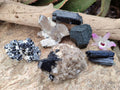 Natural Schorl Black Tourmaline with Associated Minerals x 6 From Erongo, Namibia - Toprock Gemstones and Minerals 