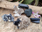 Natural Schorl Black Tourmaline with Associated Minerals x 6 From Erongo, Namibia - Toprock Gemstones and Minerals 