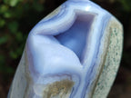 Polished Blue Lace Agate Standing Free Forms x 2 From Nsanje, Malawi - Toprock Gemstones and Minerals 