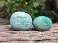 Polished Amazonite Palm Stones x 35 From Madagascar