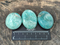 Polished Amazonite Palm Stones x 35 From Madagascar