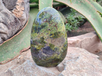 Polished Green Opal Standing Free Form x 3 From Betroka, Madagascar