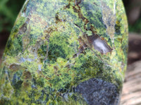 Polished Green Opal Standing Free Form x 3 From Betroka, Madagascar