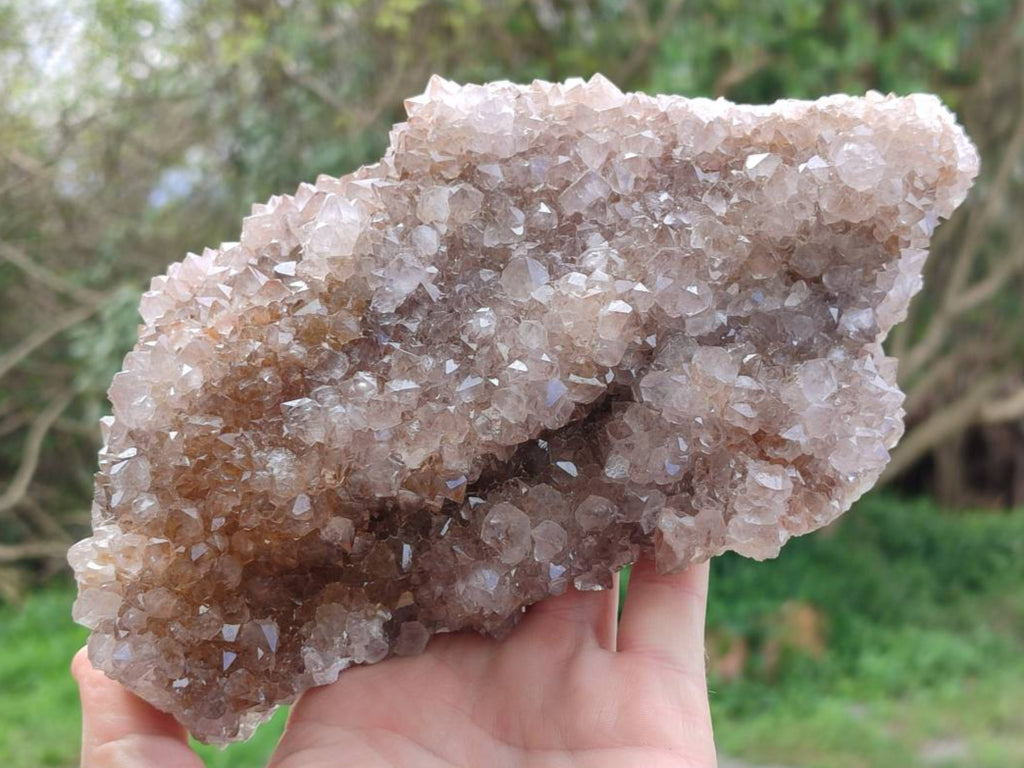 Natural Amethyst Spirit Quartz And Smokey Limonite Clusters x 2 From Boekenhouthoek, South Africa - Toprock Gemstones and Minerals 