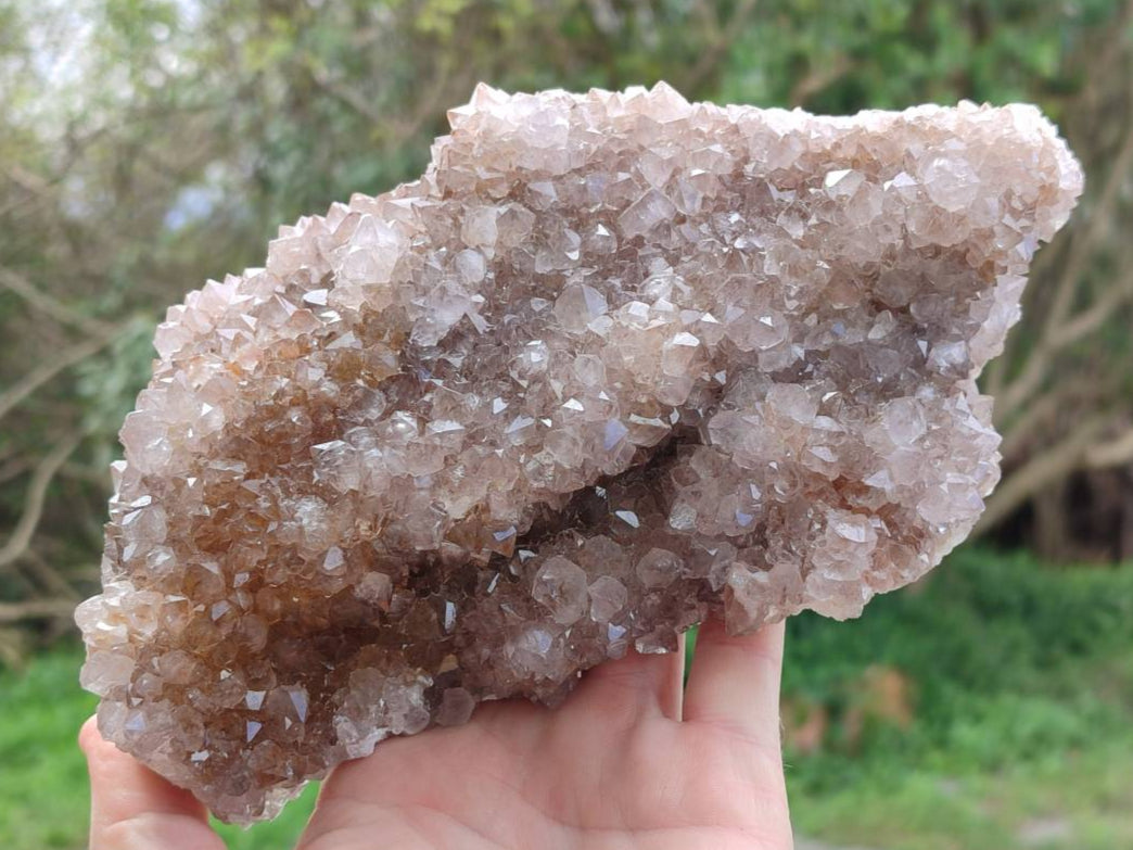 Natural Amethyst Spirit Quartz And Smokey Limonite Clusters x 2 From Boekenhouthoek, South Africa - Toprock Gemstones and Minerals 