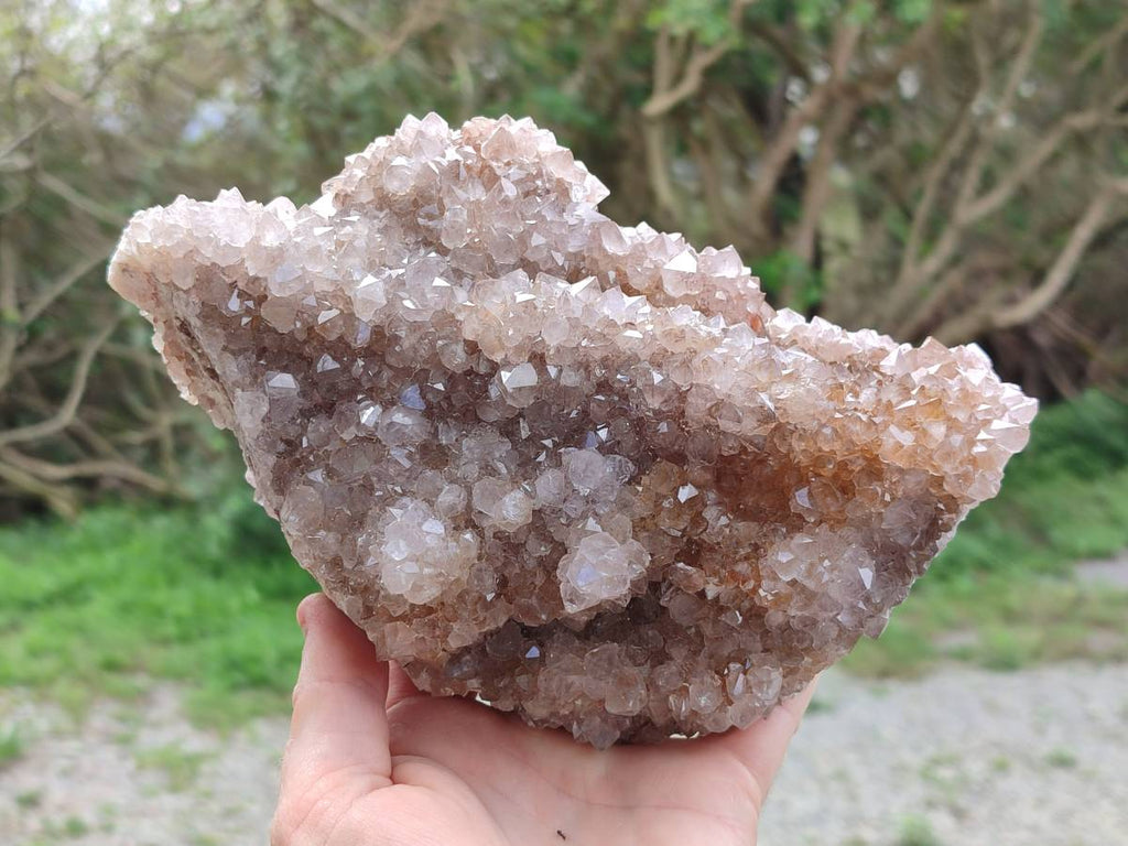Natural Amethyst Spirit Quartz And Smokey Limonite Clusters x 2 From Boekenhouthoek, South Africa - Toprock Gemstones and Minerals 