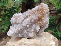 Natural Amethyst Spirit Quartz And Smokey Limonite Clusters x 2 From Boekenhouthoek, South Africa