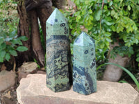 Polished Stromatolite Points x 2 From Katsepy, Madagascar