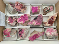 Natural Salrose Cobaltion Dolomite Specimens x 12 From Kakanda, Congo