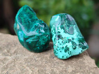 Polished Dioptase Free Forms x 30 From Likasi, Congo
