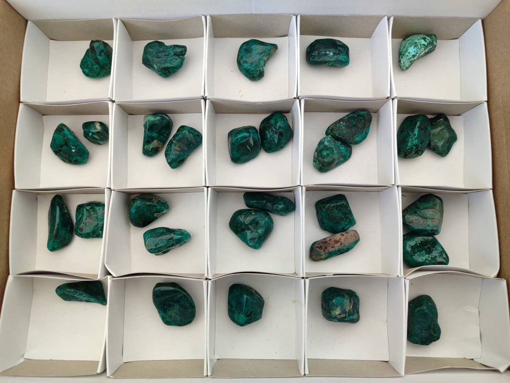 Polished Dioptase Free Forms x 30 From Likasi, Congo - Toprock Gemstones and Minerals 