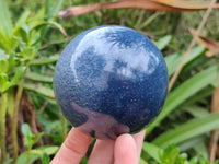 Polished Large Lazulite Spheres x 2 From Madagascar