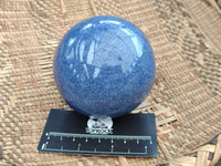 Polished Large Lazulite Spheres x 2 From Madagascar