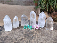 Polished Clear Quartz Crystals x 6 From Madagascar