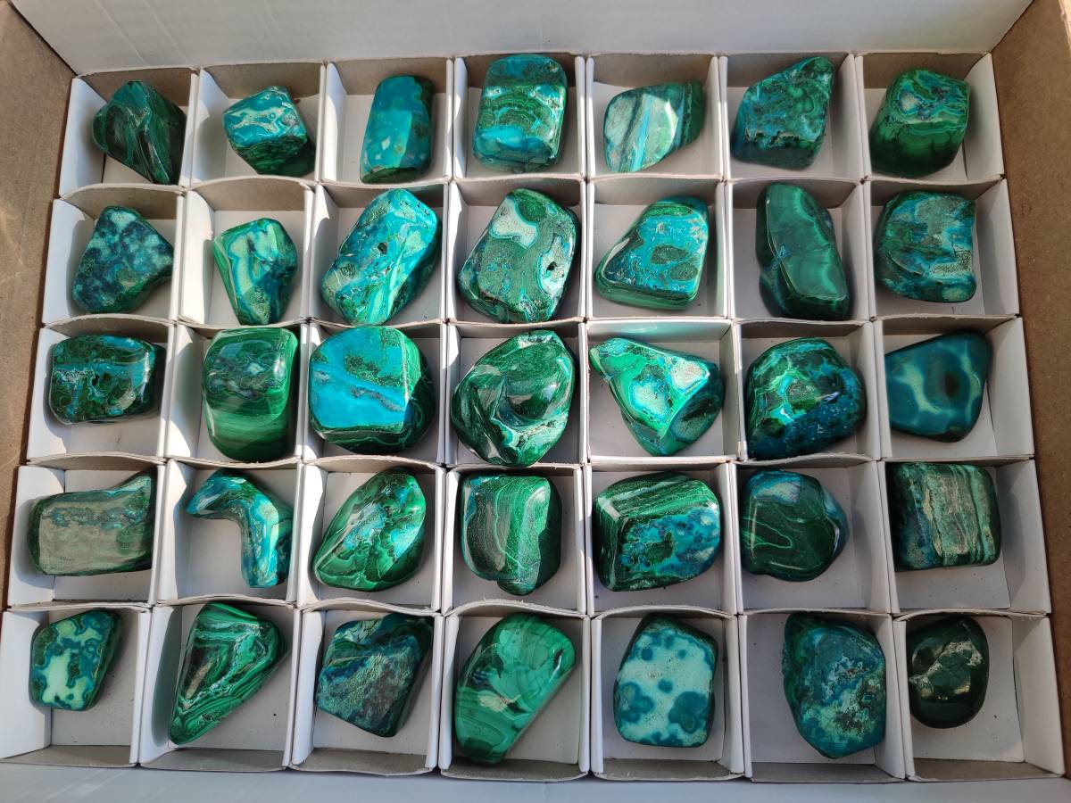 Polished Malacolla Free Forms x 35 From Kulukuluku, Congo - Toprock Gemstones and Minerals 