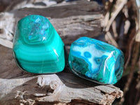 Polished Malacolla Free Forms x 35 From Kulukuluku, Congo