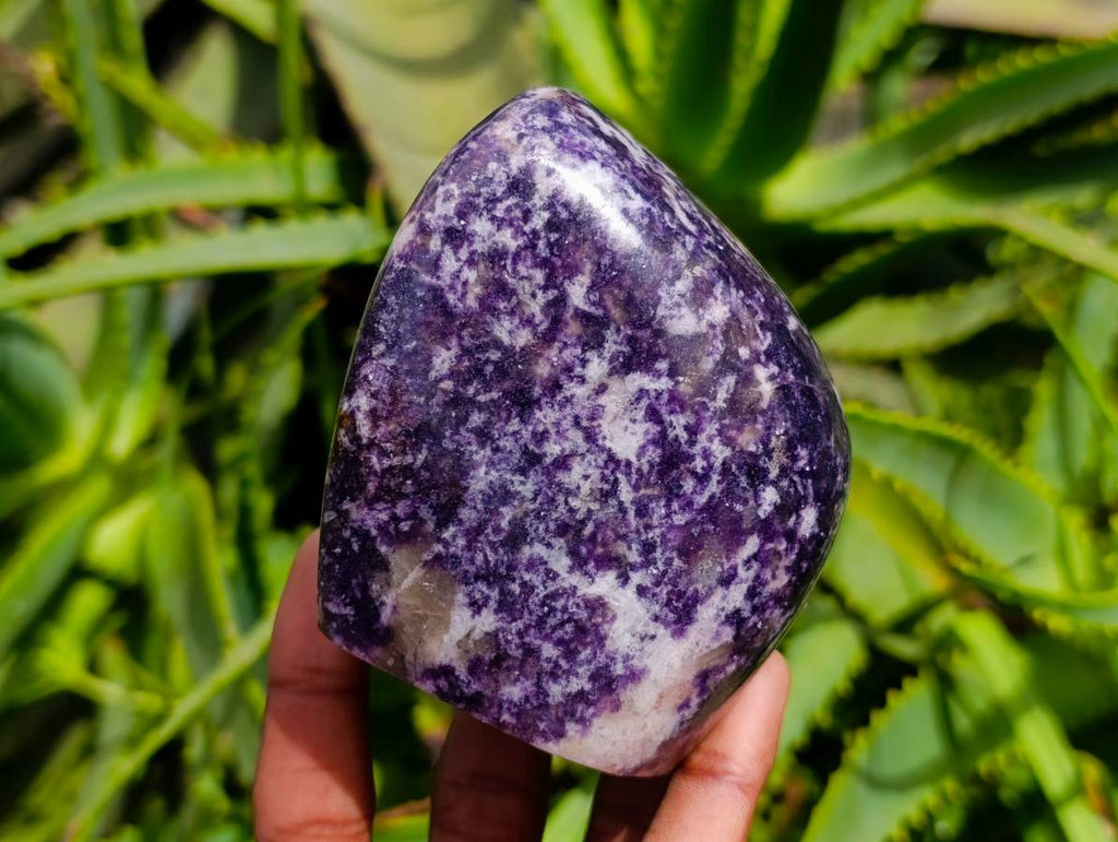 Polished Lepidolite Standing Free Forms x 3 From Zimbabwe - Toprock Gemstones and Minerals 