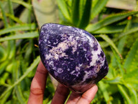 Polished Lepidolite Standing Free Forms x 3 From Zimbabwe