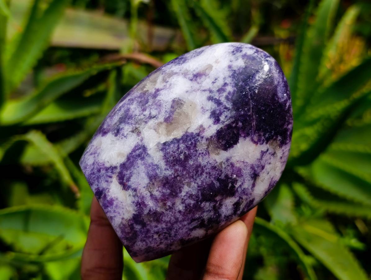 Polished Lepidolite Standing Free Forms x 3 From Zimbabwe - Toprock Gemstones and Minerals 