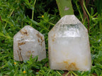 Polished Window Quartz Crystals x 3 From Madagascar - Toprock Gemstones and Minerals 