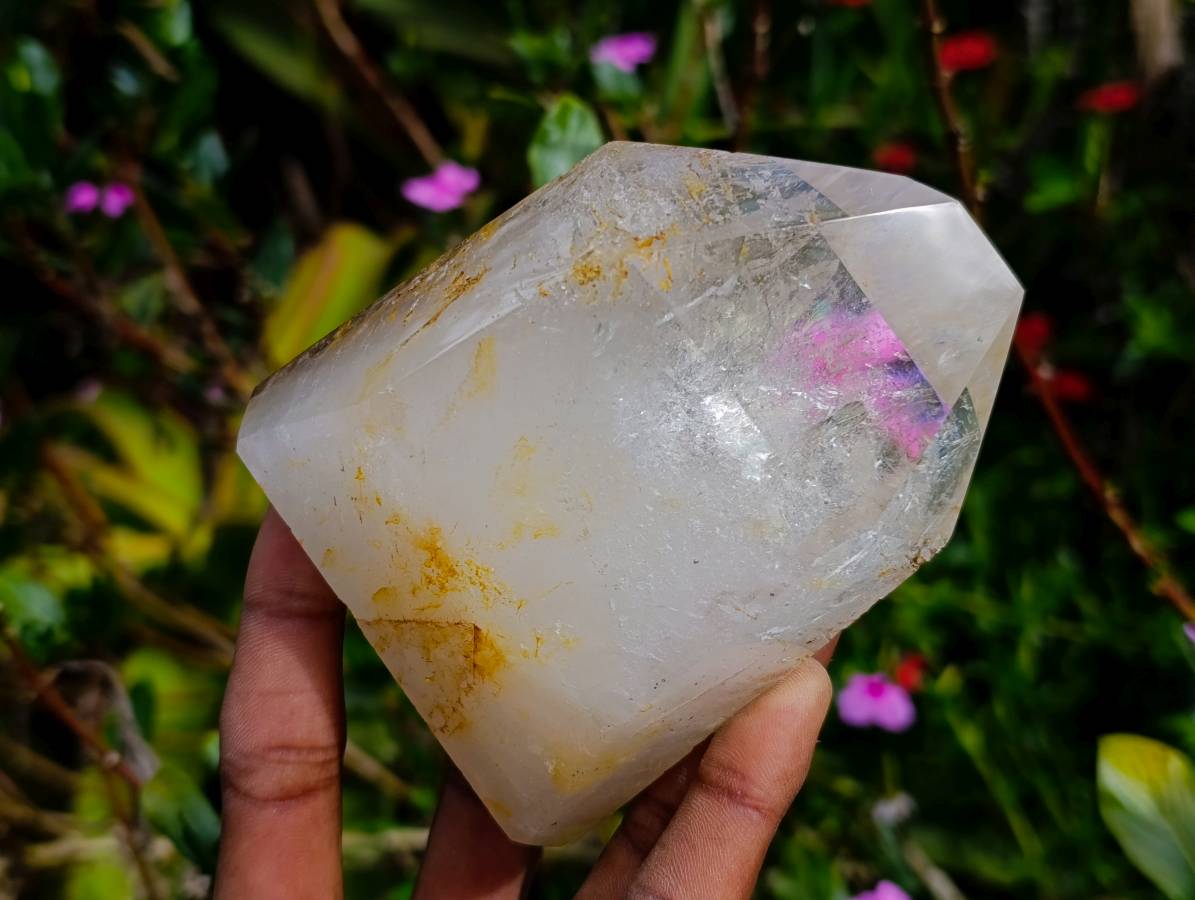 Polished Window Quartz Crystals x 3 From Madagascar - Toprock Gemstones and Minerals 